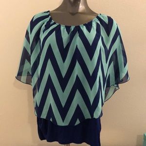 Blue & Teal blouse